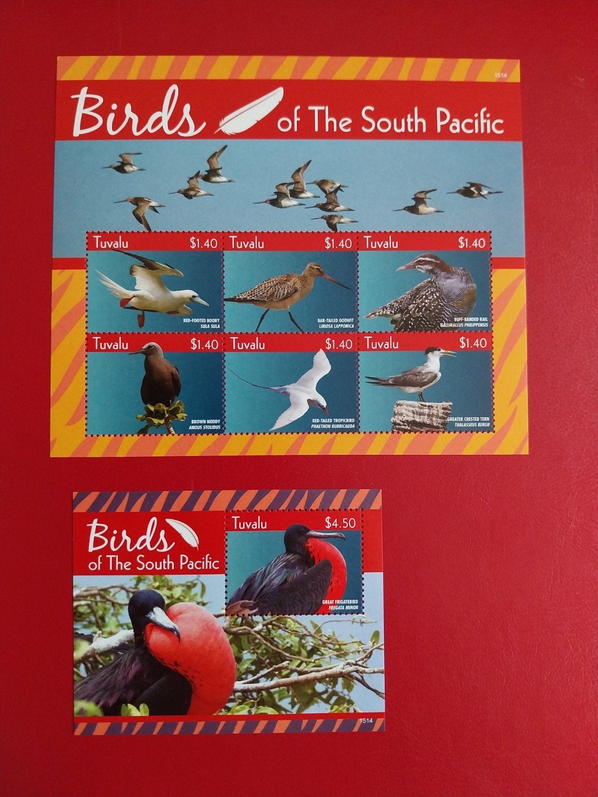 Tuvalu 2153-2158 +blok 242 vogels 2015 postfris mu 25eu, Ophalen of Verzenden, Dier of Natuur