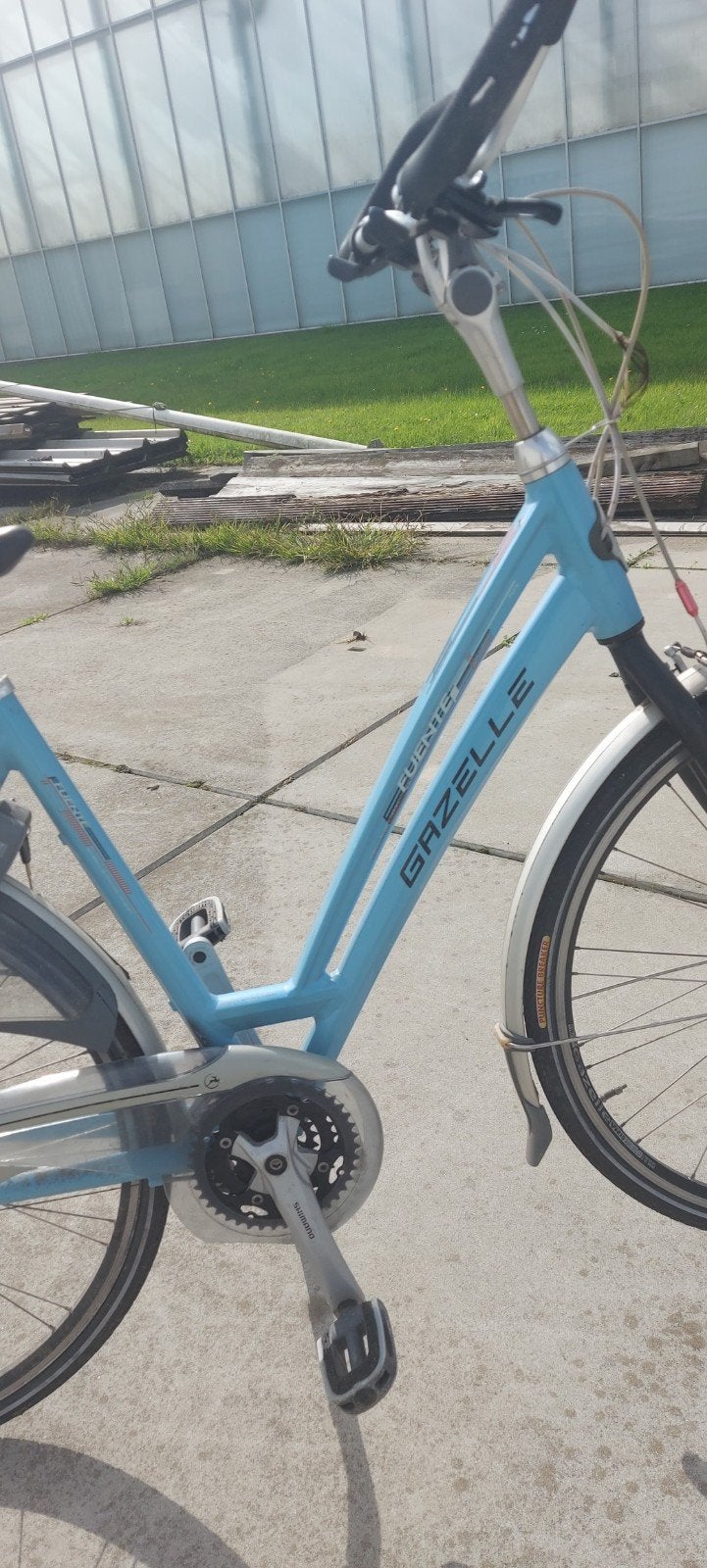 Gazelle Fuente damesfiets - Lichtblauw, Ophalen, Velgrem, Versnellingen, Gazelle
