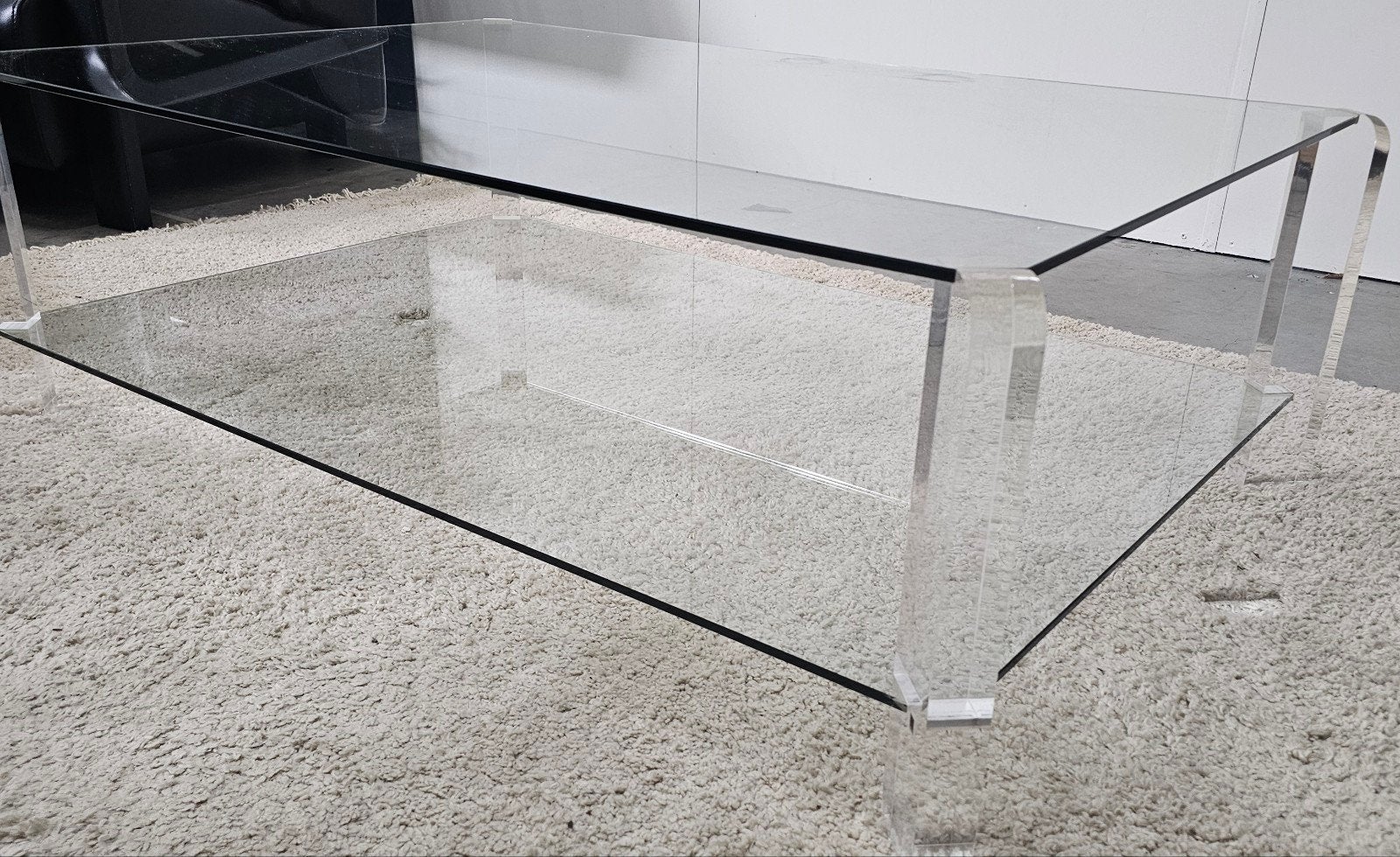 Glazen Design Salontafel Bor Design - Nieuwstaat, Huis en Inrichting, Tafels | Salontafels, 100 tot 150 cm, Tweelingenlaan 106