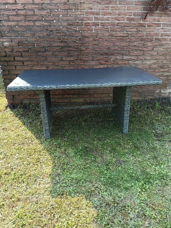 tuintafel, Tuin en Terras, Ophalen, Gebruikt, Rechthoekig, Wicker