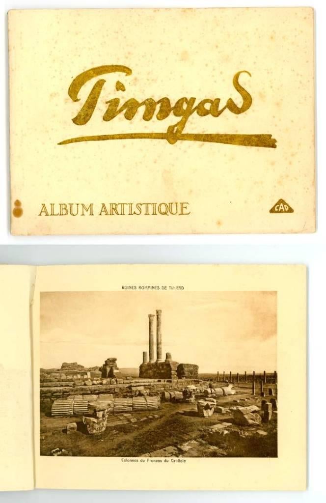 Album Romeinse ruïnes Timgad (Algerije) 21x15 cm, Verzamelen, Foto's en Prenten, Gebruikt, Voor 1940, Prent, Buitenland