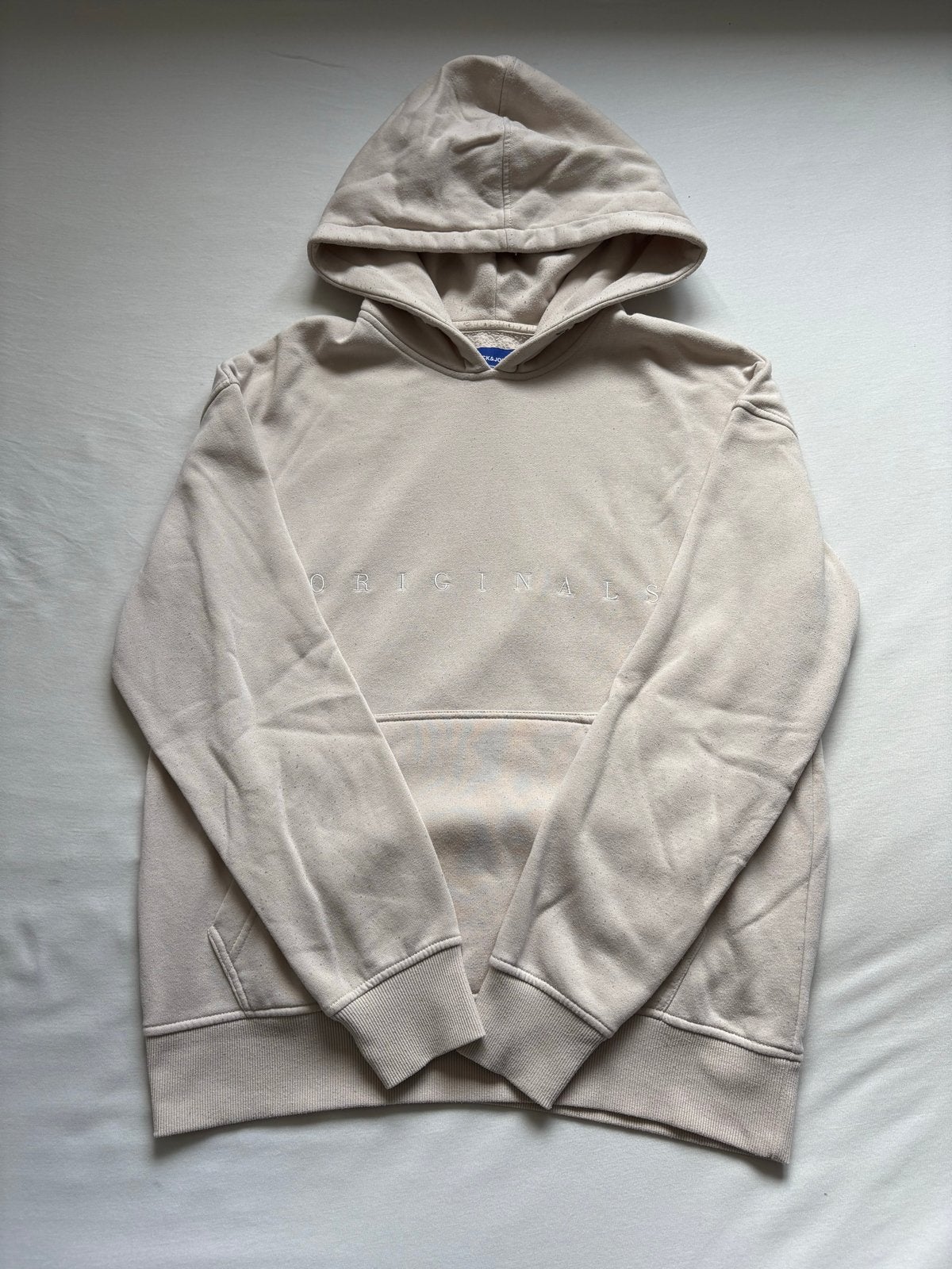 Jack & Jones Originals hoodie - Beige Maat M, Kleding | Heren, Verzenden, Gedragen, Maat 48/50 (M), Beige