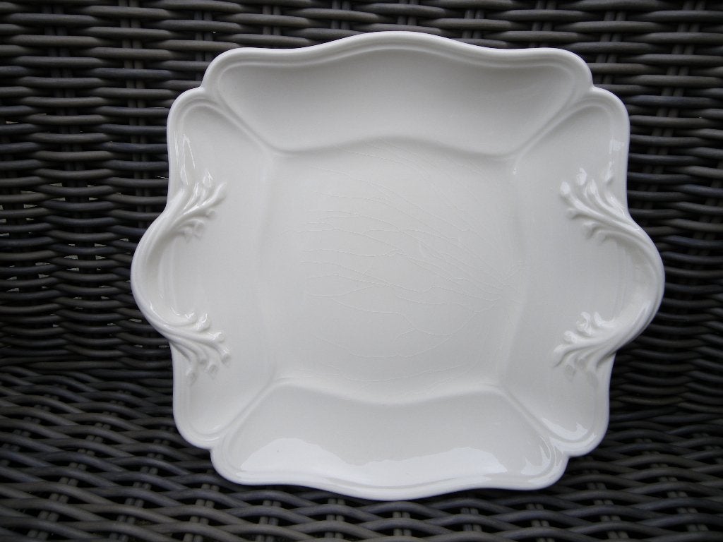 Wedgwood QUEENS PLAIN  Vierkante serveerschaal, Ophalen of Verzenden, Wedgwood, Aardewerk, Schaal of Schalen