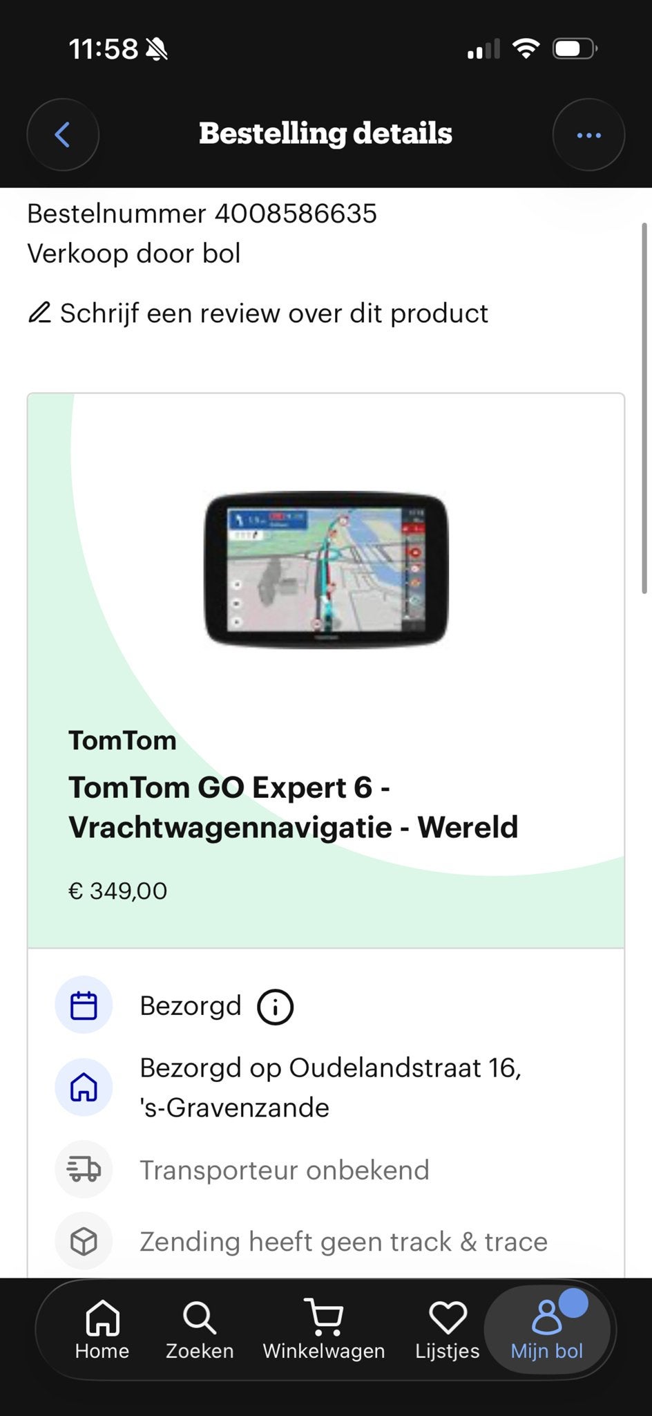 TomTom GO Expert 6 - Vrachtwagennavigatie - ADR-geschikt, Auto diversen, Autonavigatie, Ophalen, Gebruikt