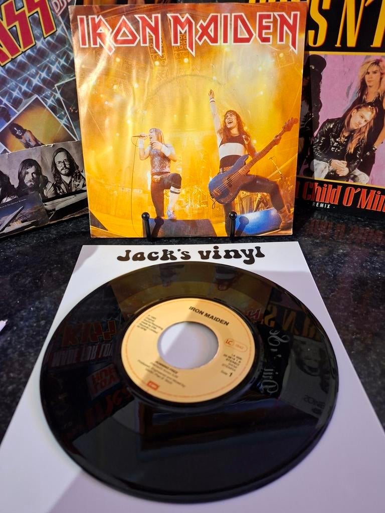 Iron Maiden - Running Free 7 inch vinyl single 1985, Cd's en Dvd's, Vinyl | Rock, Gebruikt, Overige genres, Overige formaten, Ophalen of Verzenden