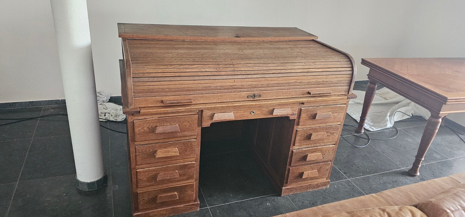 Antiek cylinderbureau in redelijke staat, Antiek en Kunst, Ophalen