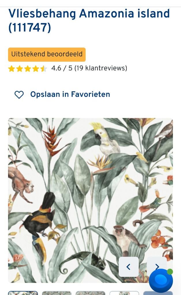behang Vliesbehang Amazonia Island  - Nieuw, Ophalen of Verzenden, Minder dan 10 m²