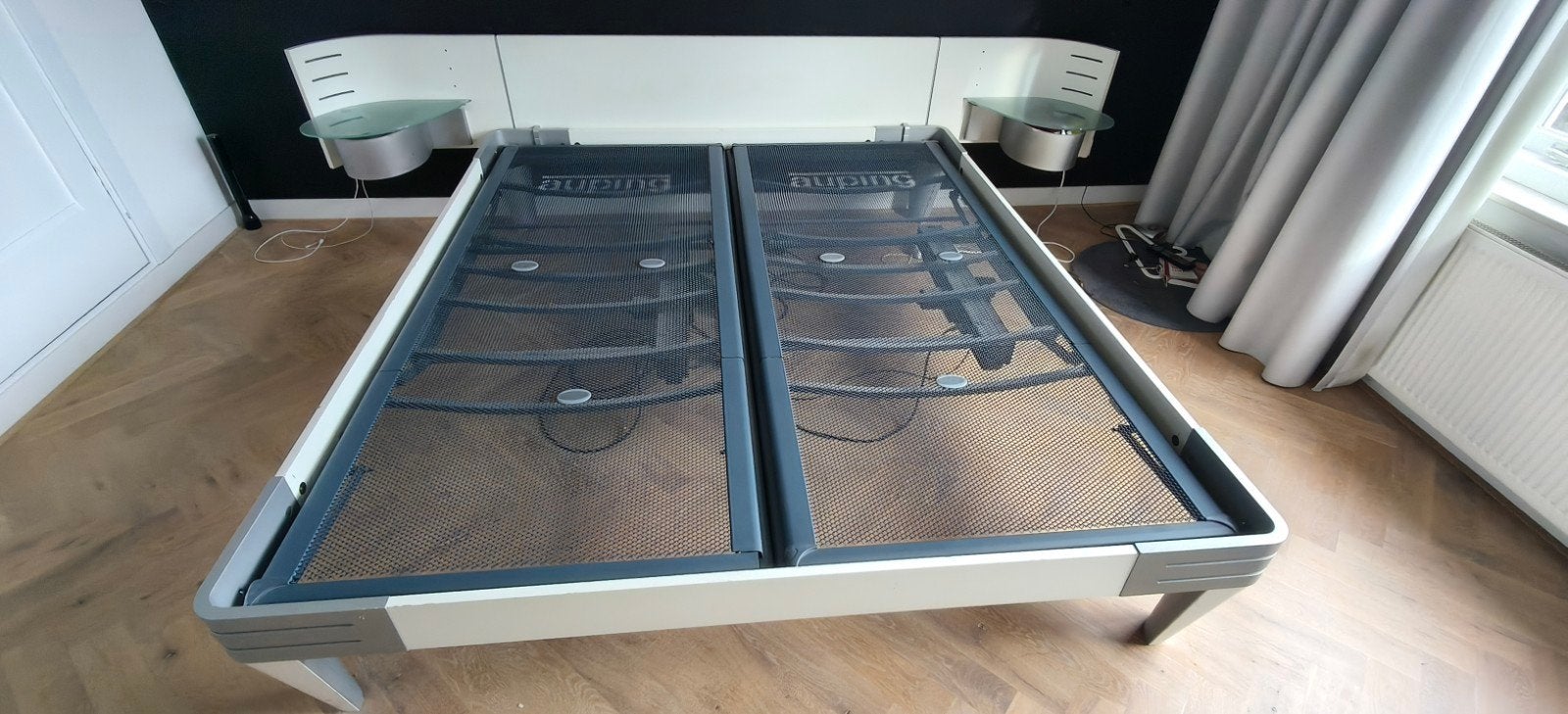 Auping next 180x210 ombouw met 2 electrische spiraalbodems, Huis en Inrichting, Ophalen, 210 cm, Tweepersoons, 180 cm