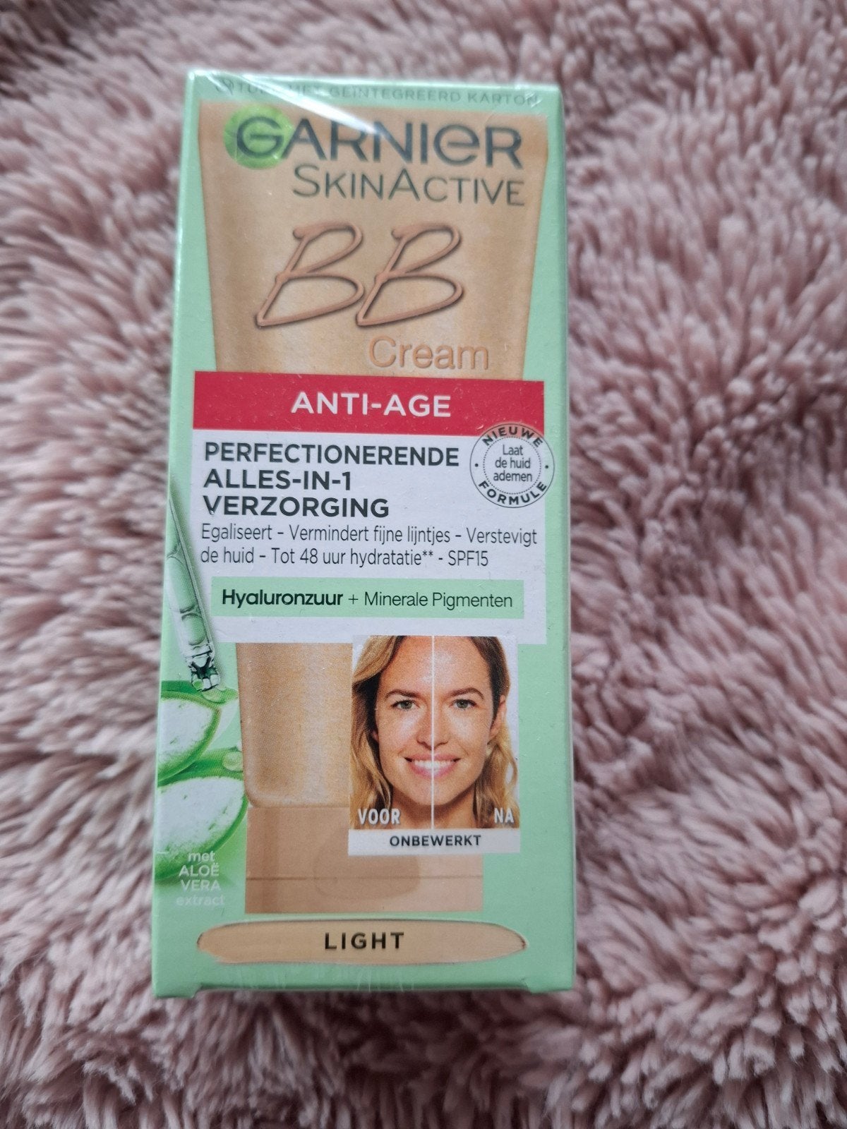 Garnier SkinActive BB Cream Anti-Age Light SPF15 50ml, Ophalen of Verzenden, Nieuw, Gehele gezicht