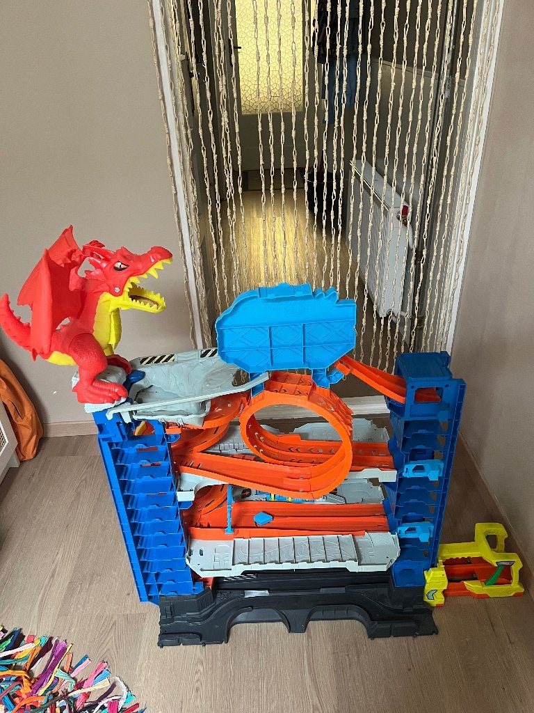 Hotwheelgarage, Ophalen, Racebaan, Zo goed als nieuw, Hot Wheels