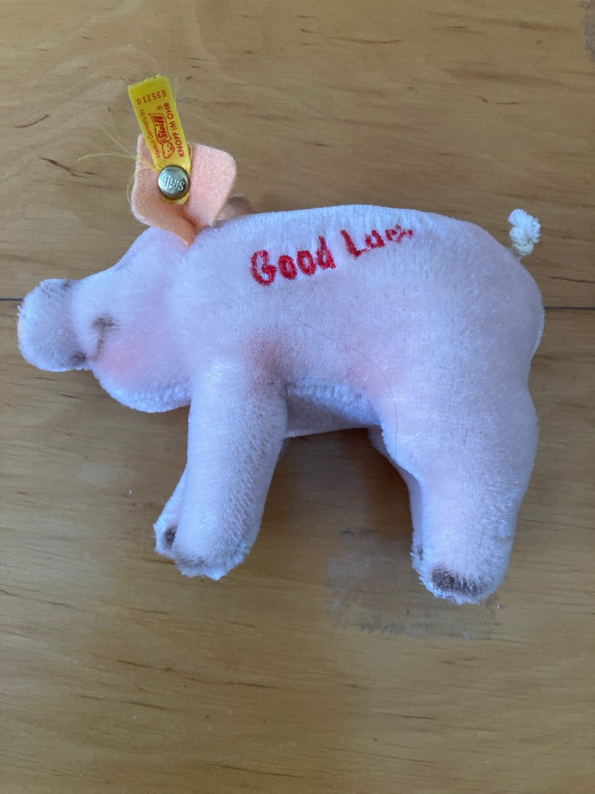 Steiff varken "Good Luck" / "Viel Glück" knuffel -millennium, Overige karakters, Overige typen, Ophalen of Verzenden, Roze