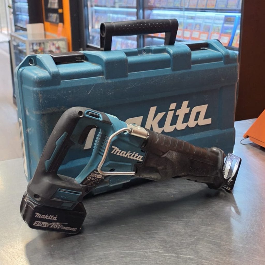Makita DJR187 Reciprozaag + 1 accu en oplader, Doe-het-zelf en Verbouw, Gereedschap | Zaagmachines, Makita, Zo goed als nieuw