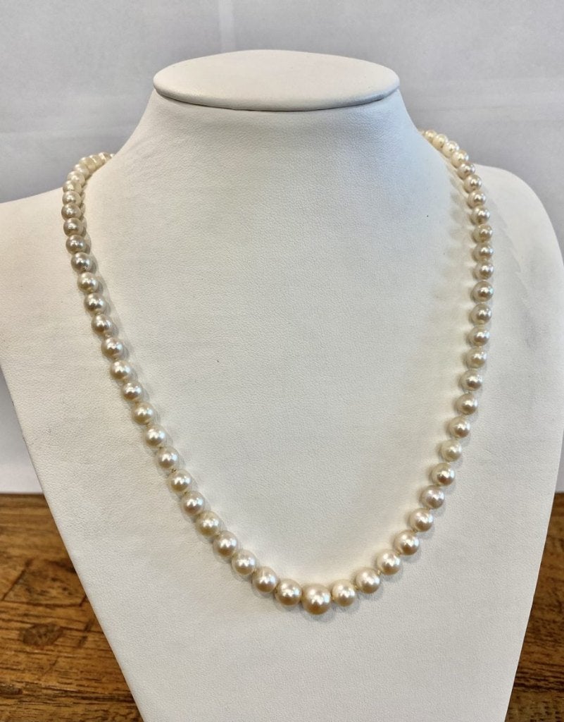 Zoetwater Parel Collier met 14K Gouden Sluiting, Ophalen of Verzenden, Zo goed als nieuw, Info@kleenedelmetalen.nl, Goud