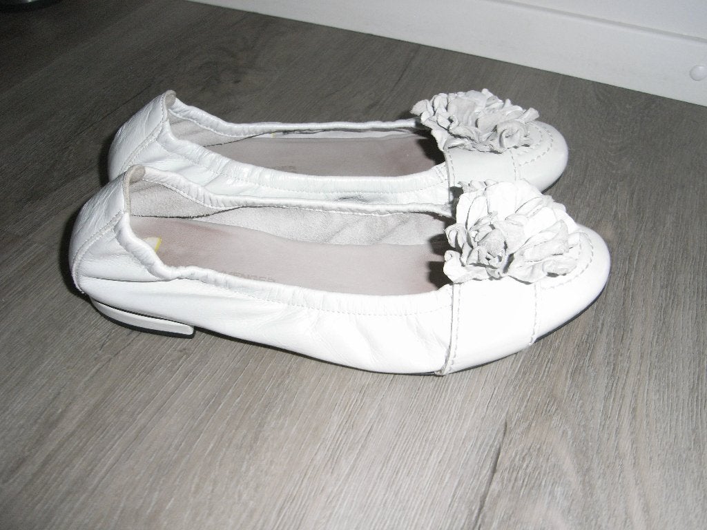 KENNEL & SCHMENGER wit leren ballerina's mt 39, ALS NIEUW!, Wit, Zo goed als nieuw, Kennel & Schmenger, Ballerina's