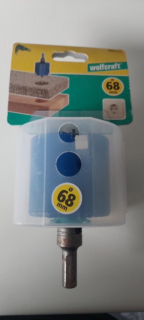 WOLFCRAFT universele gatenzaag 68 mm incl. schacht, Doe-het-zelf en Verbouw, Ophalen of Verzenden, Zo goed als nieuw