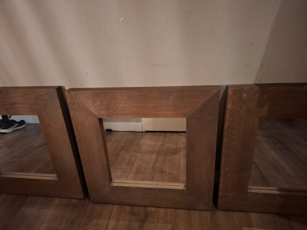 Spiegels hout, Ophalen, Zo goed als nieuw, Minder dan 100 cm, Rechthoekig