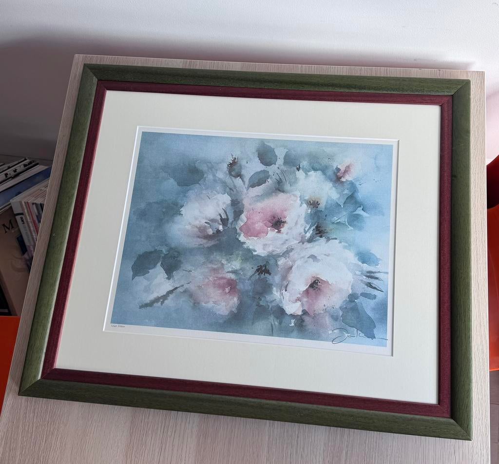 Jan Kooistra aquarel van rozen. Genummerd 440/1500., Antiek en Kunst, Kunst | Overige Kunst, Ophalen