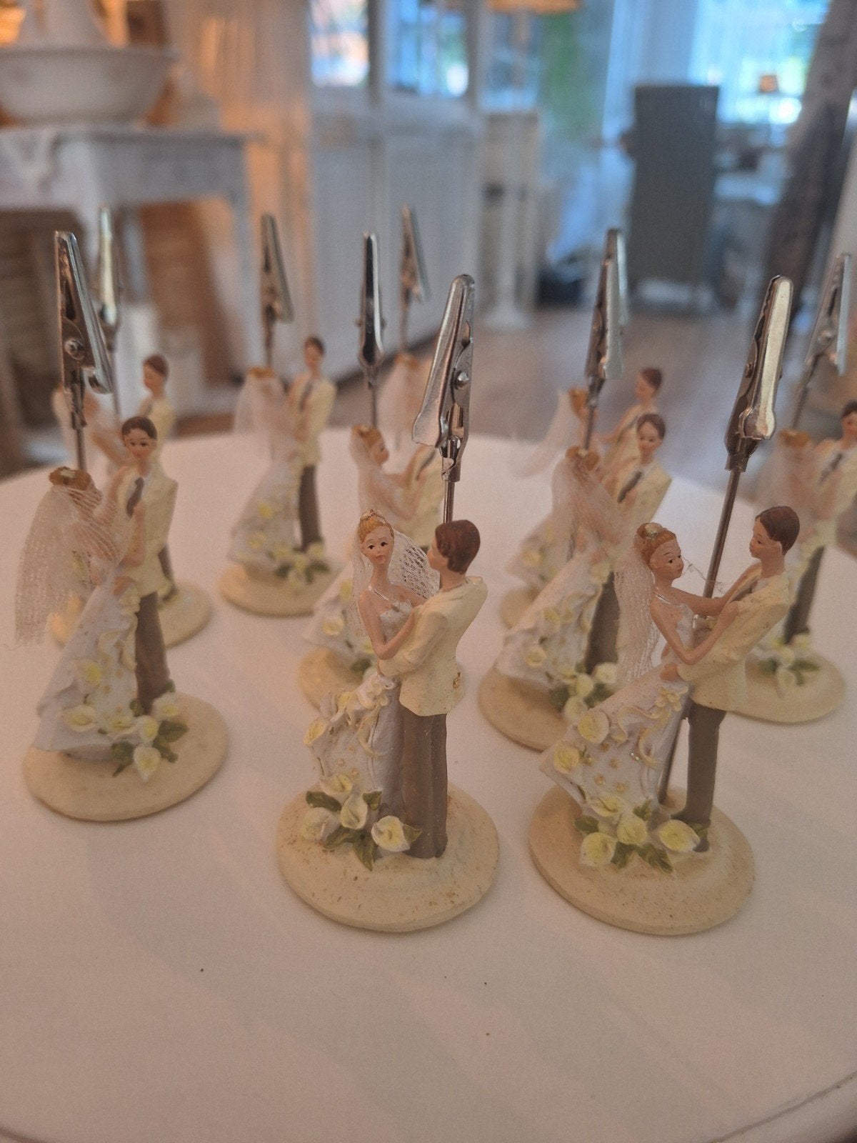 Vintage Bruidspaar Beeldjes - 50 Jaar oud,Huwelijk Decoratie, Ophalen of Verzenden