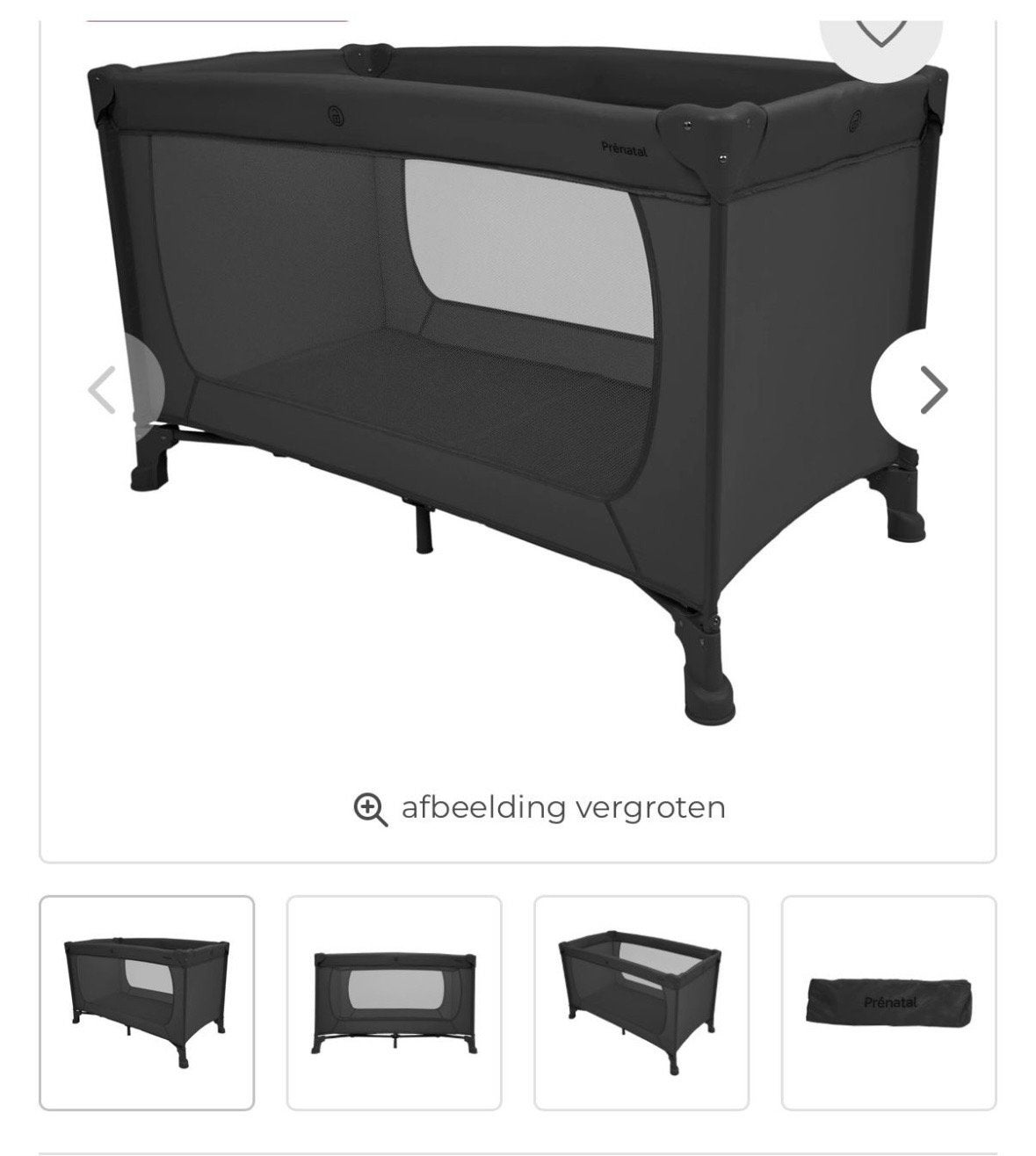 Prenatal campingbed met matras, Ophalen, 70 tot 85 cm, 140 tot 160 cm, Zo goed als nieuw