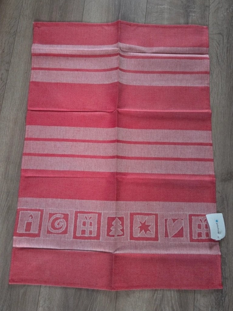 Nieuw, 3 Pichler linnen/katoen Kerst theedoeken, Ophalen of Verzenden, Nieuw