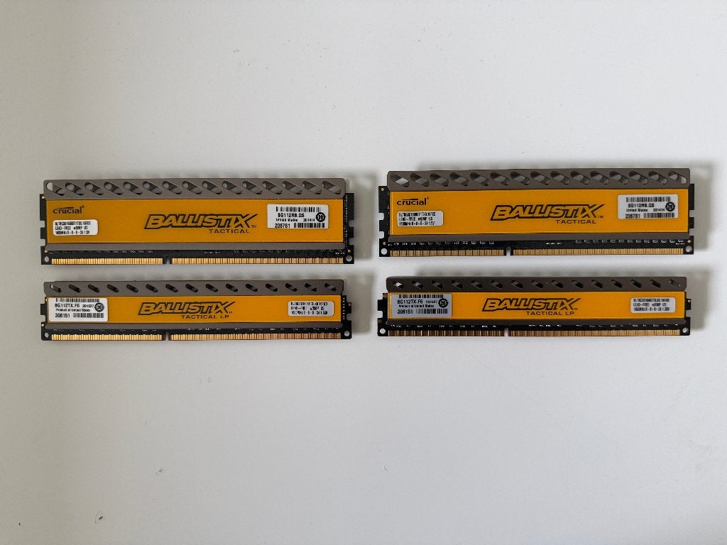 Ballistix 32GB (4x8) 1600Mhz DDR3, Computers en Software, RAM geheugen, Gebruikt, 32 GB, DDR3, Ophalen of Verzenden