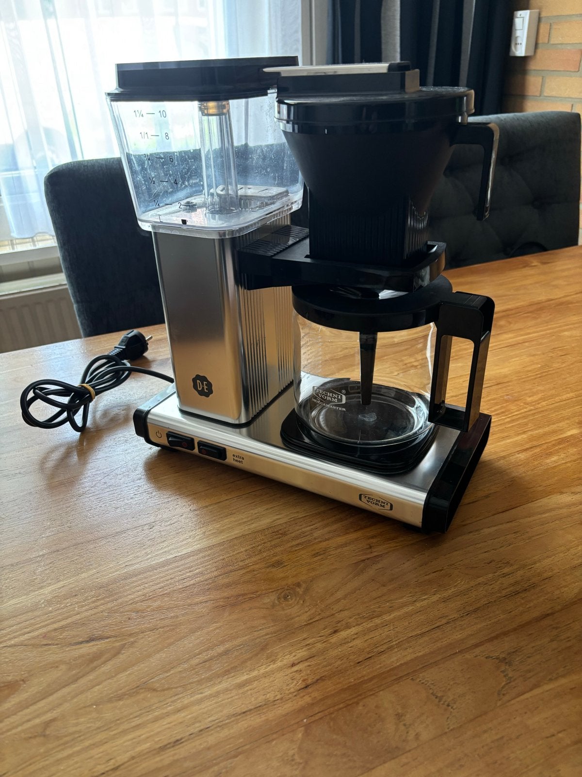 Douwe Egberts Moccamaster KBG Select Koffiezetapparaat, Witgoed en Apparatuur, Koffiezetapparaten, Zo goed als nieuw, Gemalen koffie