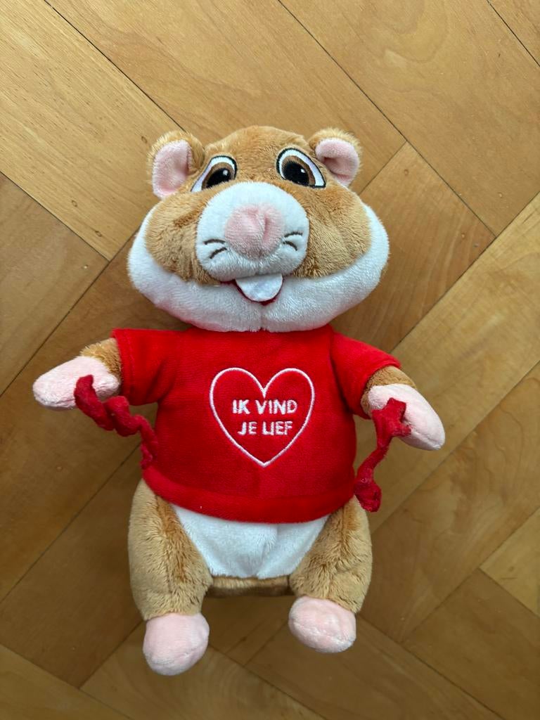 Albert Heijn AH Cupido Knuffel Hamster "Ik vind je lief"!, Hamster, Ophalen of Verzenden, Zo goed als nieuw, Middelgroot (20 tot 80 cm)