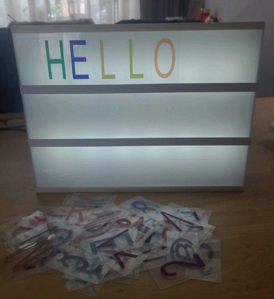 Letter light Box met de letters, Ophalen of Verzenden, Zo goed als nieuw, Eenpersoons