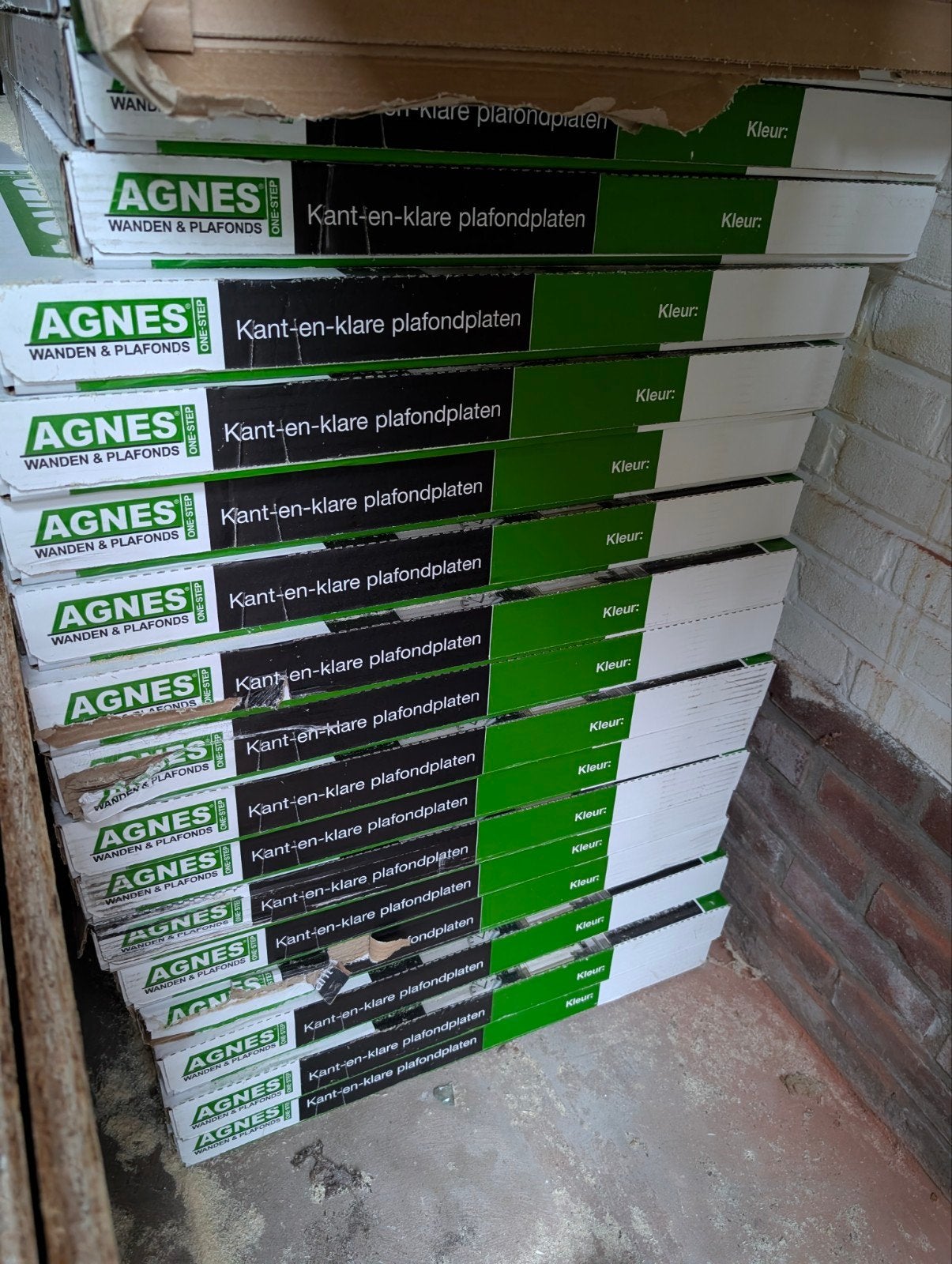 Agnes One-Step Wit Stuc 1220x620mm, 12mm dik. Totaal 48m2, Ophalen, Nieuw, HPL, Minder dan 20 mm