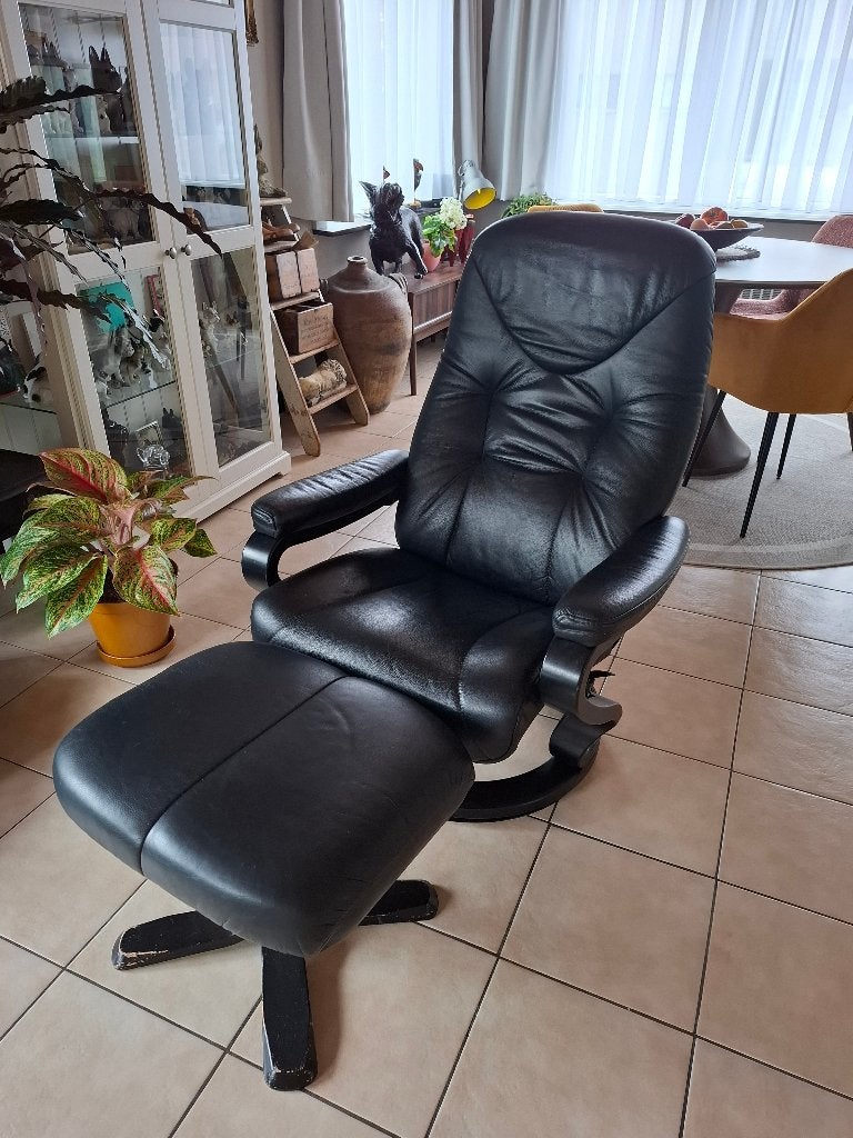 Himolla Luxe Lederen Relaxzetel, Huis en Inrichting, Fauteuils, Ophalen, Gebruikt, 75 tot 100 cm, Leer