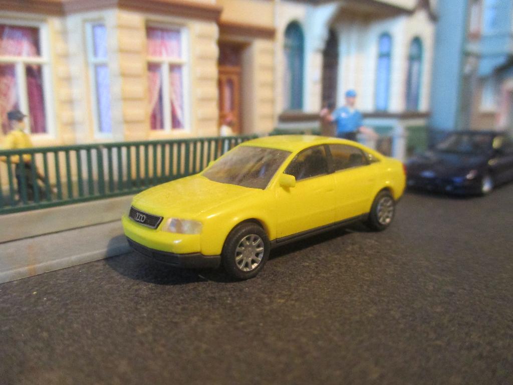 Audi A6 C5 - Rietze geel, Hobby en Vrije tijd, Modelauto's | 1:87, Ophalen of Verzenden, Zo goed als nieuw, Auto, Rietze