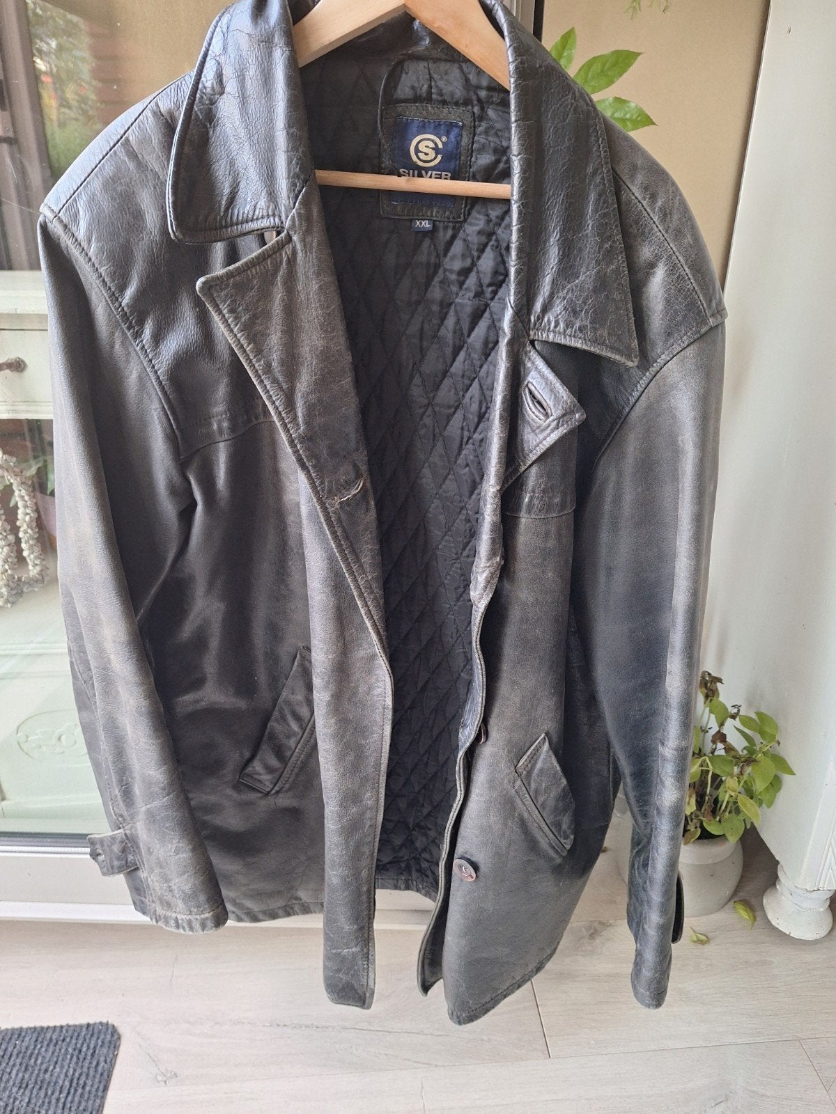 Heren leren jas - Silver Creek - Maat XXL, Zwart, Overige maten, Ophalen of Verzenden, Gedragen