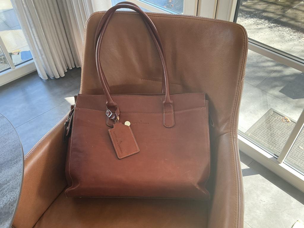 Mooie leren laptoptas Castelijn en Beerens, Ophalen of Verzenden, 15 inch, Zo goed als nieuw, Aktetas