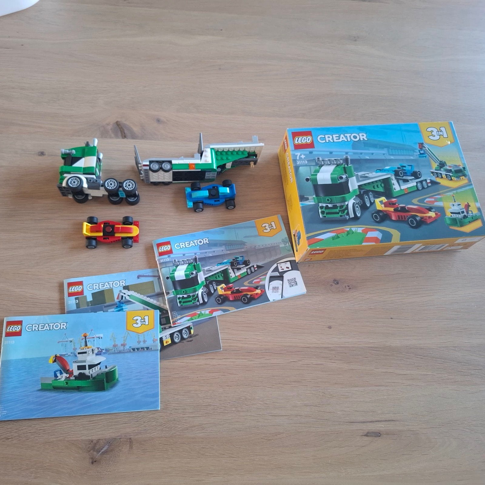 31113 LEGO CREATOR 3 in 1 set, vrachtwagen, boot, hijskraan, Compleet, Lego, Ophalen of Verzenden, Zo goed als nieuw