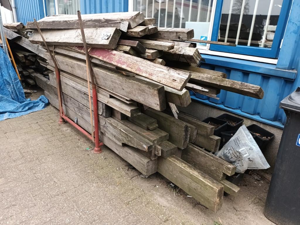 Mooie Houten Balken. (Op Aanvraag), Ophalen, Gebruikt, 200 tot 250 cm, 50 mm of meer