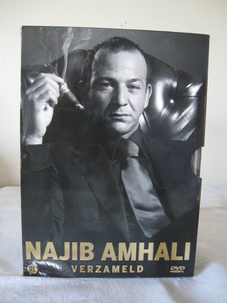 Najib Amhali 5 dvd box verzameld goede staat, Alle leeftijden, Ophalen of Verzenden, Zo goed als nieuw, Stand-up of Theatershow