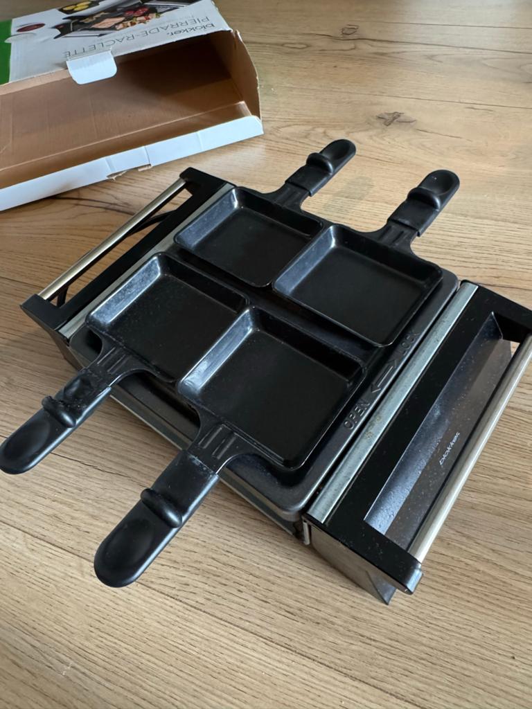 Blokker Pierrade-Raclette 500W voor 4 personen, Ophalen, Zo goed als nieuw