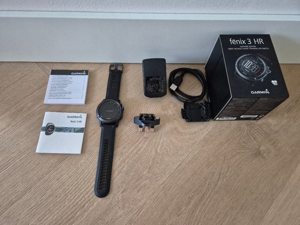 Garmin Fenix 3 HR GPS horloge - Sapphire edition, Sieraden, Tassen en Uiterlijk, Sporthorloges, Zwart, Garmin forerunner, Ophalen of Verzenden