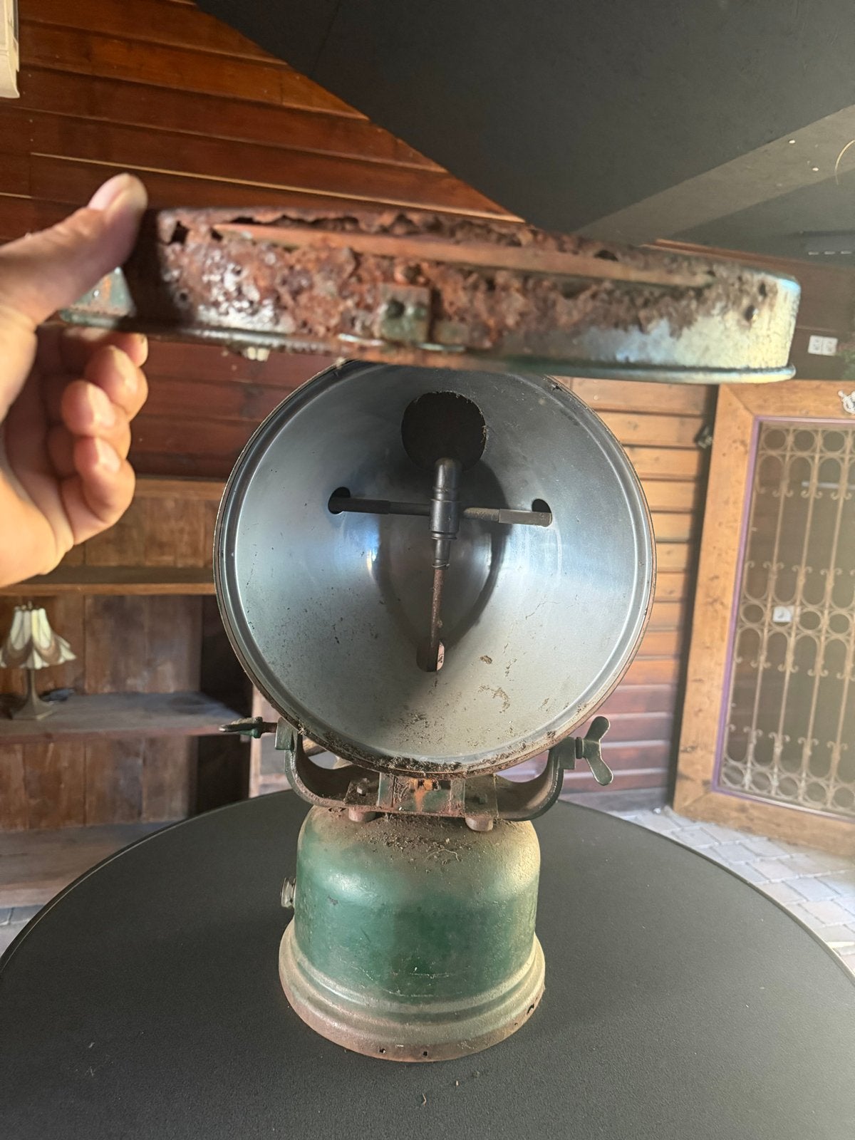 Antieke Tilley X246 Stormlamp - Groen, Antiek en Kunst, Antiek | Lampen, Ophalen of Verzenden