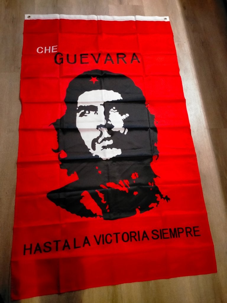 Che Guevara Cuba vrijheid grote logo vlag vintage RARE 3, Ophalen of Verzenden, Zo goed als nieuw