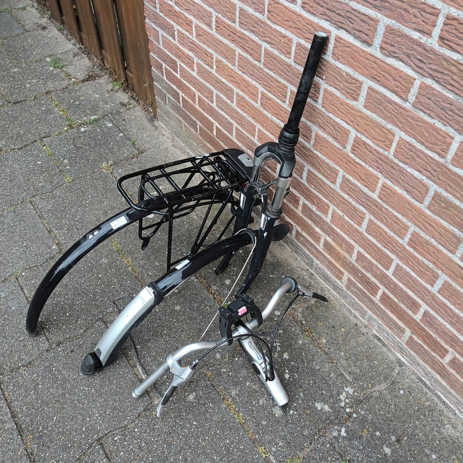 Gazelle Impulse onderdelen: Voorvork, Stuur, Spatborden, Fietsen en Brommers, Gebruikt, Voorvork, Aluminium, Gazelle
