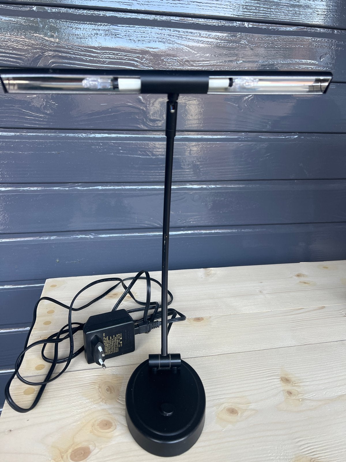 Zwarte pianolamp met LED Verlichting, Bureaulamp, Overige merken, Overige fittingen, Ophalen of Verzenden