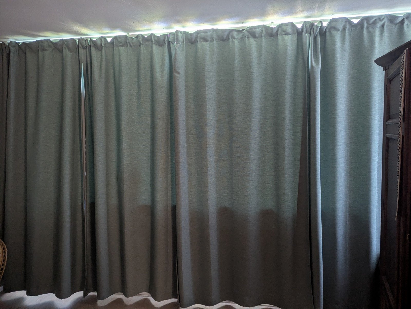 4x IKEA Gordijnen 145x235 cm - Lichtblauw/Grijs, Ophalen of Verzenden