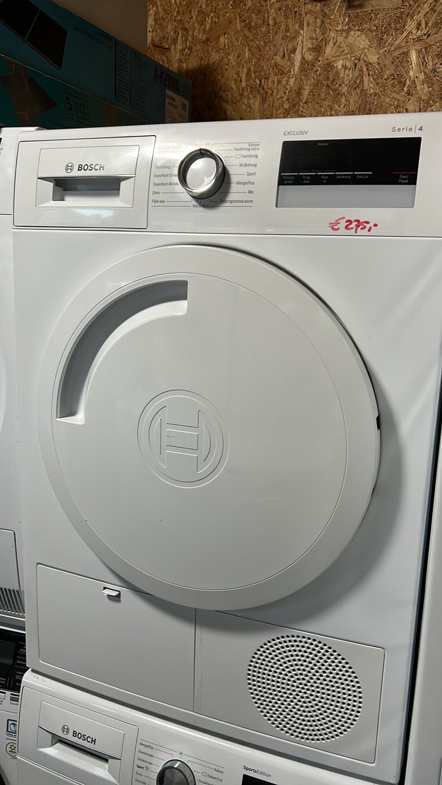 Bosch Serie 4 Exclusiv WTN63292NL Condensdroger, Witgoed en Apparatuur, Ophalen of Verzenden, Zo goed als nieuw, Voorlader, Energieklasse A of zuiniger