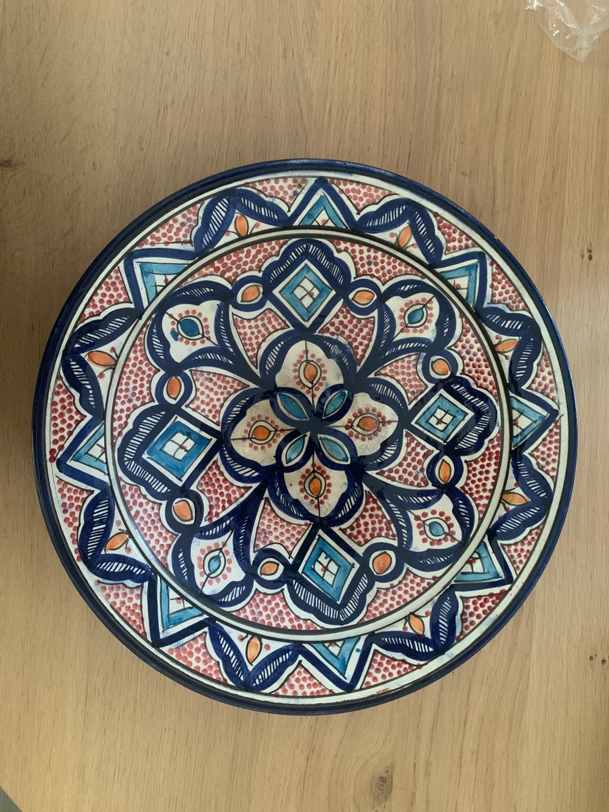 Marrokkaanse schaal diameter 37 cm hoog 9 cm, Ophalen, Gebruikt, Schaal of Schalen, Overige stijlen