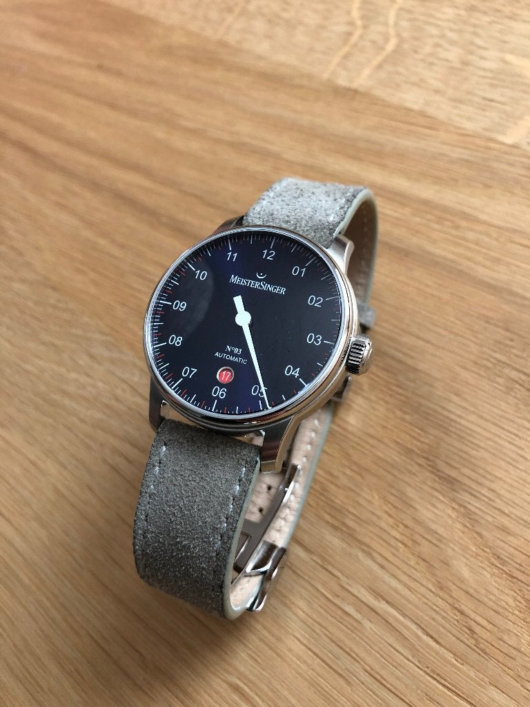 MeisterSinger No. 03 Automatic 40mm – ZGAN – Complete s, Overige merken, Leer, Polshorloge, Ophalen of Verzenden
