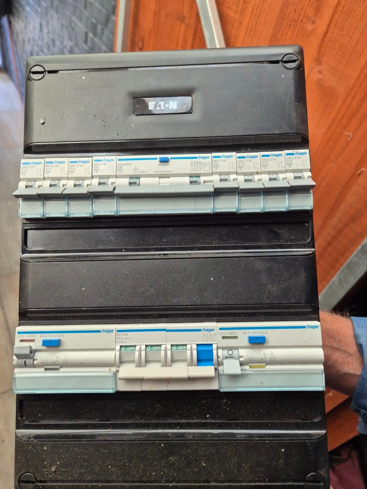 Complete meterkast met Hager en Eaton componenten, Ophalen, Gebruikt, Eaton, Groepenkast