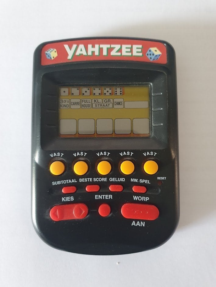 Vintage Hasbro Yahtzee elektronisch handheld spel game, Spelcomputers en Games, Gebruikt, Overige genres, 1 speler, Ophalen of Verzenden