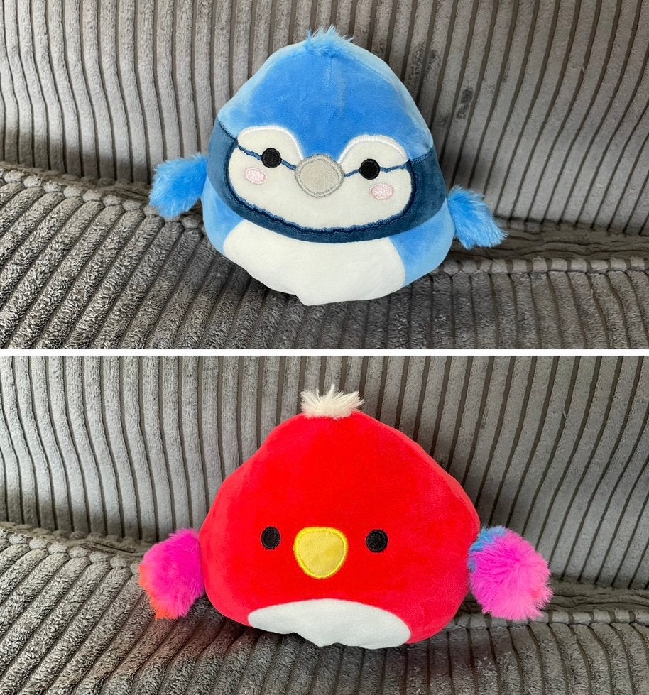 Flip a mallows squishmallows knuffel van vogel en pinguin, Overige typen, Ophalen of Verzenden, Zo goed als nieuw, Rood