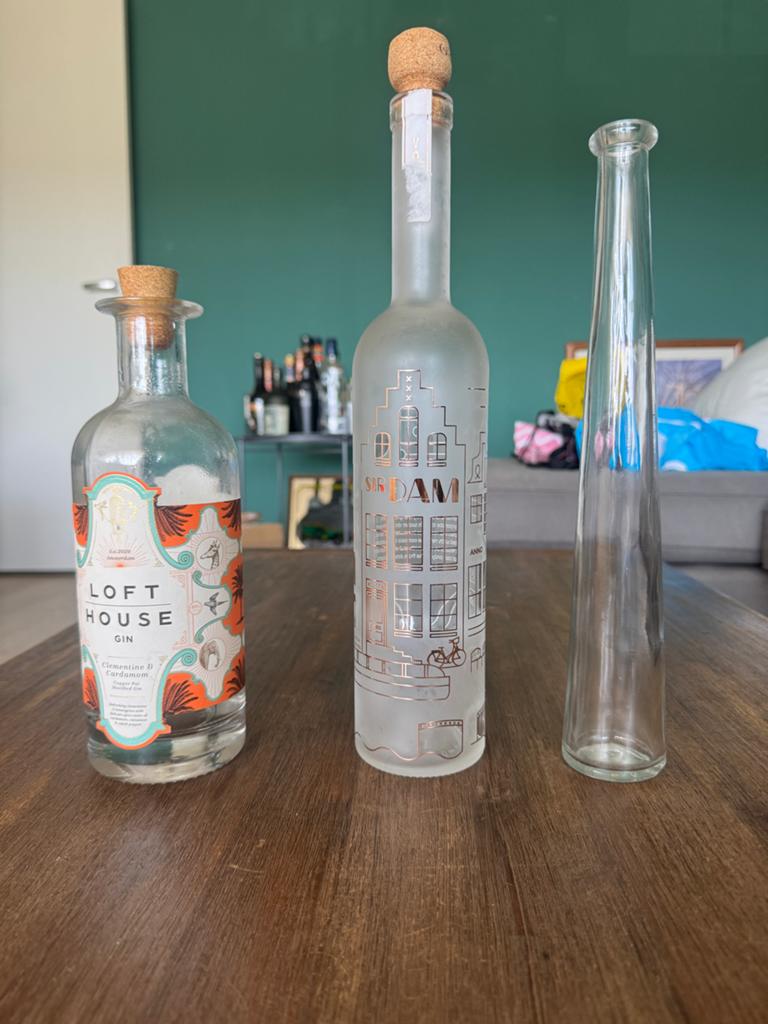 Diverse flessen: Loft House Gin, S'DAM en decoratieve fles, Ophalen of Verzenden